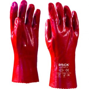 RUKAVICA PVC CRVENA HEMIJSKI OTPORNA 35CM 6035 CARDINAL-35