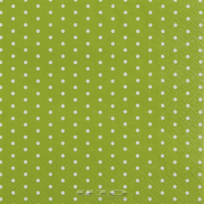 SANS salvete zelene/bijele tačke 25x25 - 20 kom
