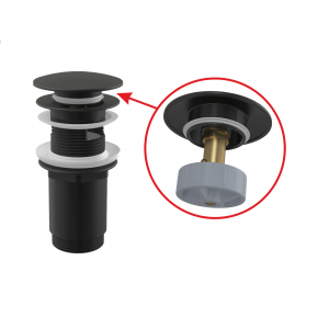 ALCAPLAST klik-klak pileta, CRNA MAT