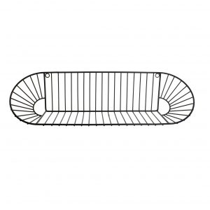 AFRICAN polica, metalna 60X15X15 - crna