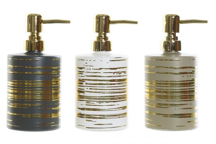 DISPENZER ZA SAPUN 8X8X17 450ML crno zlatni