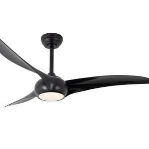 LUSTER LED SA VENTILATOROM CHARLES ML-191224 CRNI - 011412