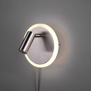 JORDAN zidna lampa nikl mat 15cm, 1x SMD LED, 5W i 1x SMD LED