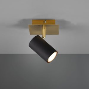 MARLEY spot lampa crna/zlatna 12x15cm, 1x GU10 · max. 25W
