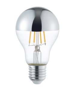 LED SIJALICA staklo/hrom E27 LED, 4W · 430lm, 2700K