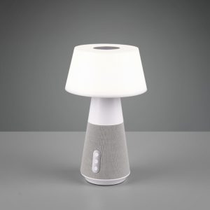 DJ stona lampa siva 17x28cm, 1x SMD LED, 4,5W · 1x 600lm, 2700+4500+6500K