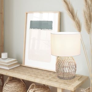 RIKE stona lampa natural f. 25x38cm, 1x E27 · max. 40W