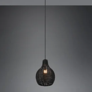 SPROUT visilica black rattan 17x150cm, 1x E14 · max. 40W
