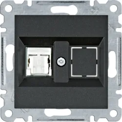 UTIČNICA, 1XRJ45, CAT.6 UTP, LUMINA,CRNA HAGER - WL2153