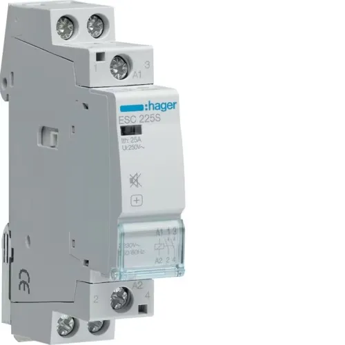 BEŠUMNI KONTAKTOR 25A,2K.O. 230V AC HAGER - ESC225S