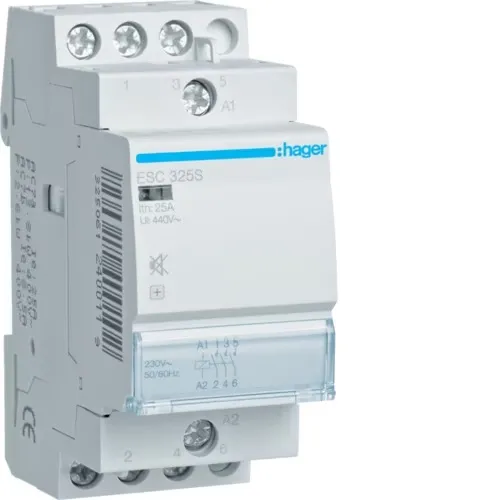 BEŠUMNI KONTAKTOR 25A,3K.O. 230V AC HAGER - ESC325S