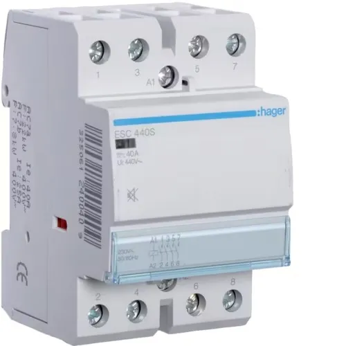 BEŠUMNI KONTAKTOR 40A,4K.O. 230V AC HAGER - ESC440S