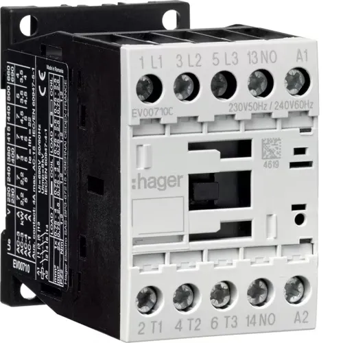 KONTAKTER 3P+1NO 7A 3KW AC-3 230VAC HAGER - EV00710C