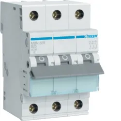 AUTOMATSKI OSIGURAČ 25A, 3-POLNI, B, 6KA HAGER - MBN325