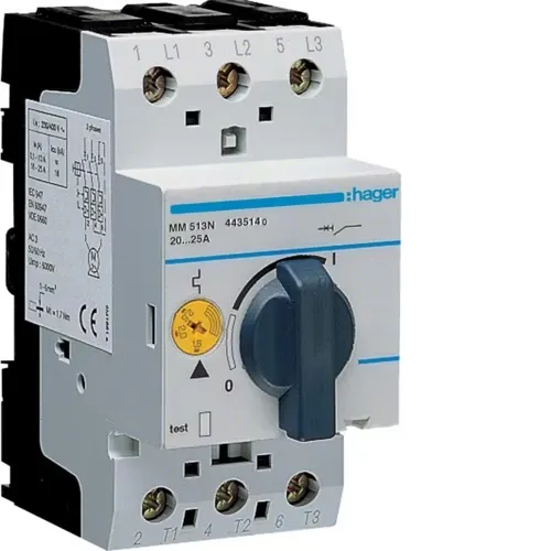 MOTORNA ZAŠTITA, IN=20-25A, 230/400V HAGER - MM513N