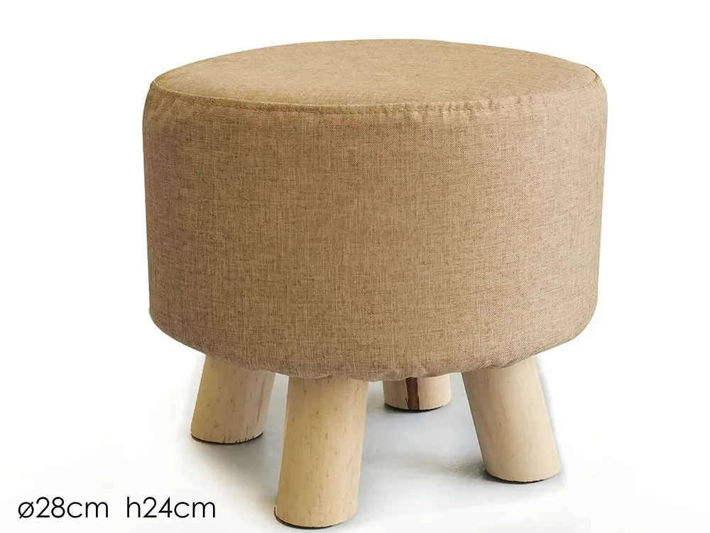 TABURE OKRUGLI SA NOGICAMA 28XH24CM BRAON 545204
