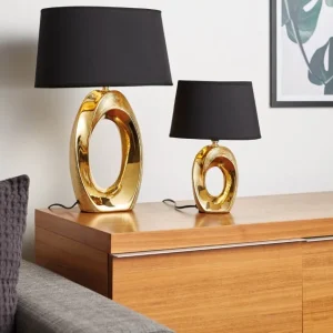 TABA stona lampa black/gold 38x52cm, 1x E27 · max.60W
