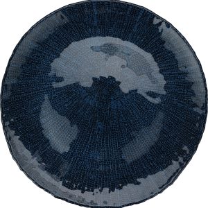 TANJIR stakleni 28cm - plavi