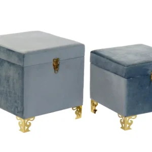 CHIC tabure 40X40X42 set/2 - plavi
