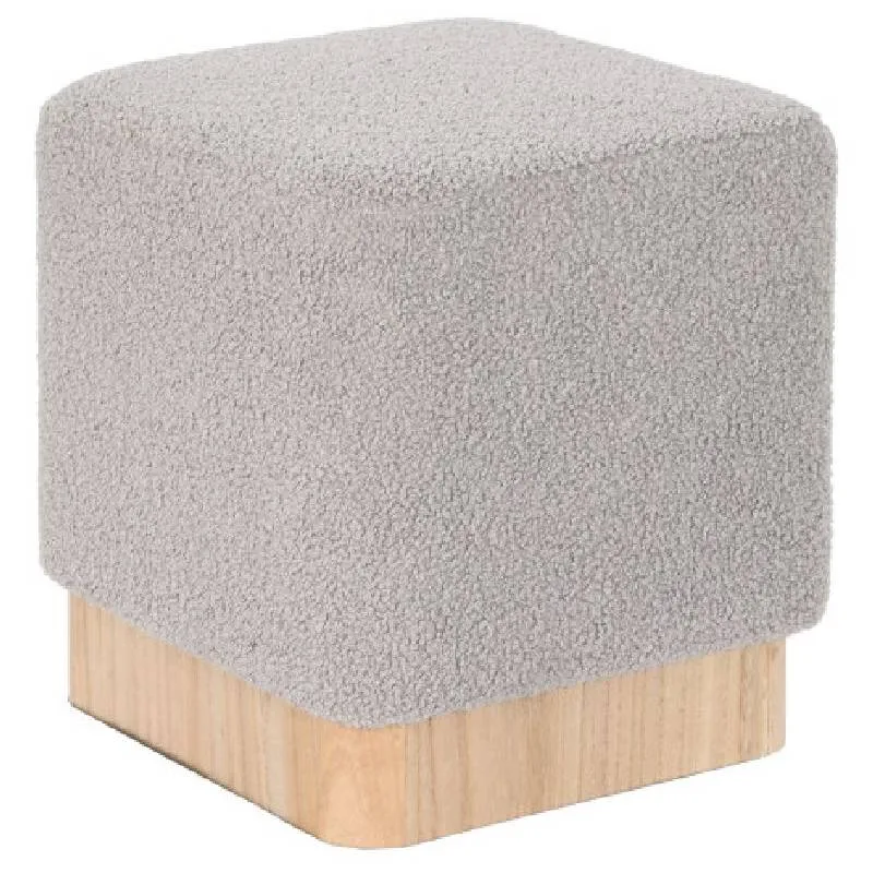 TABURE 38X38X40 BORREGUITO GREY